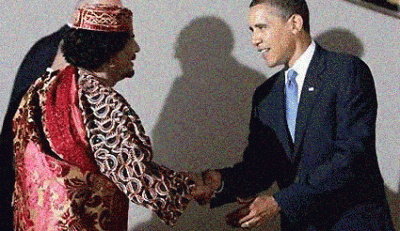 Gaddafi Obama