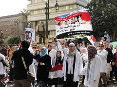 (Doctors Protesting in Egypt)