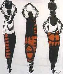 African women painting