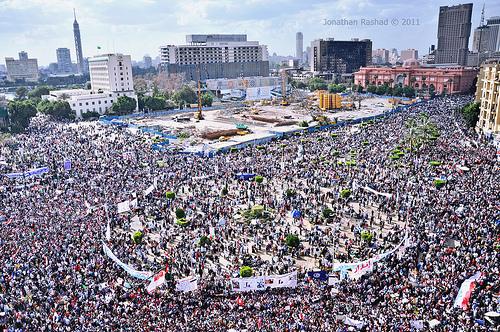 The people of Tahrir Square continue to struggle to take power from the military. CC photo by Jonathan Rashad.