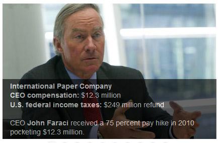 John Faraci, International Paper — Corporate Tax Dodger