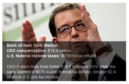 Robert Kelly, CEO  Bank of New York Mellon – Corporate Tax Dodger
