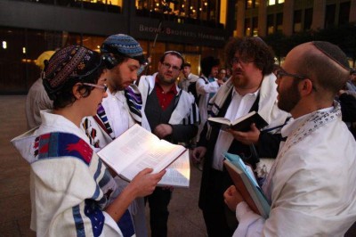 Jewish worshippers at Occupy Wall Street