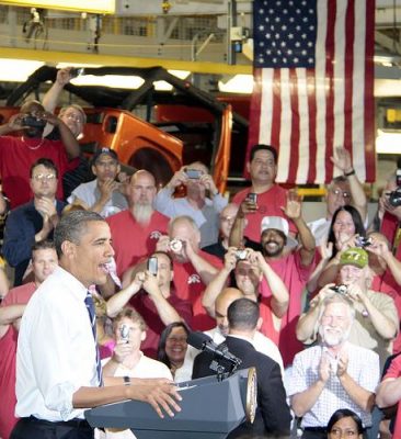 President Obama wants to align himself as a champion of the Middle Class. Photo by Chrysler Group.