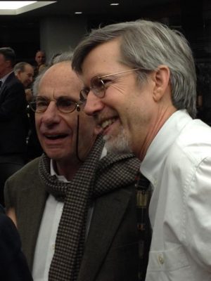 Marcus Raskin with current IPS Director John Cavanagh. Photo by E. Ethelbert Miller.