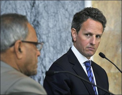 Tim Geithner is stuck in the Dark Ages. Photo by U.S. embassy in New Delhi.