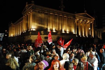The metoric rise of the radical anti-austerity Syriza coalition was not enough to win the Greek elections. (Photo: Adolfo Cuartero/Flickr)