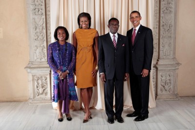 President and Mrs. Obiang and friends.