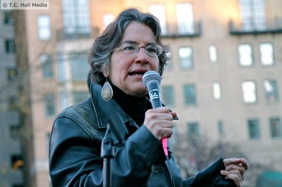 Phyllis Bennis at No Blank Check for Israel rally on Jan 19th 2013