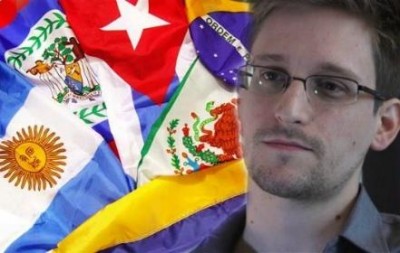 LA flags and Ed Snowden