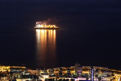 A liquefied natural gas carrier near Sea Point, South Africa. (Derek Keats/ Flickr)