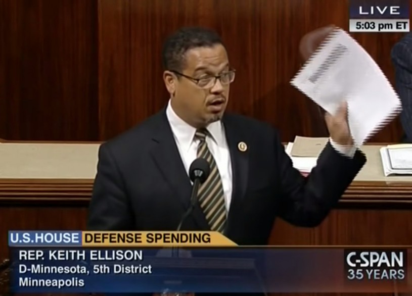 Keith Ellison Defense Spending Congress