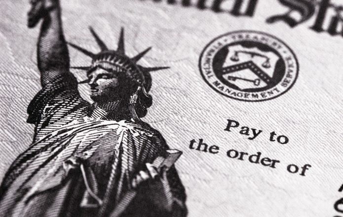 Statue of Liberty on a U.S. tax return.