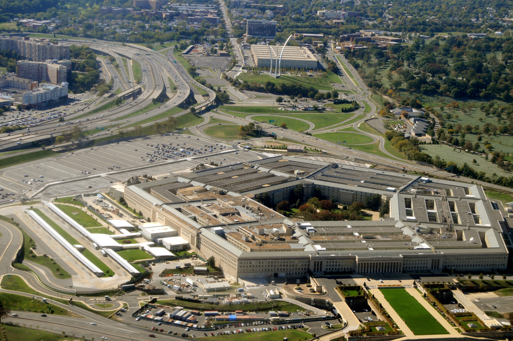 aerial shot of Pentagon