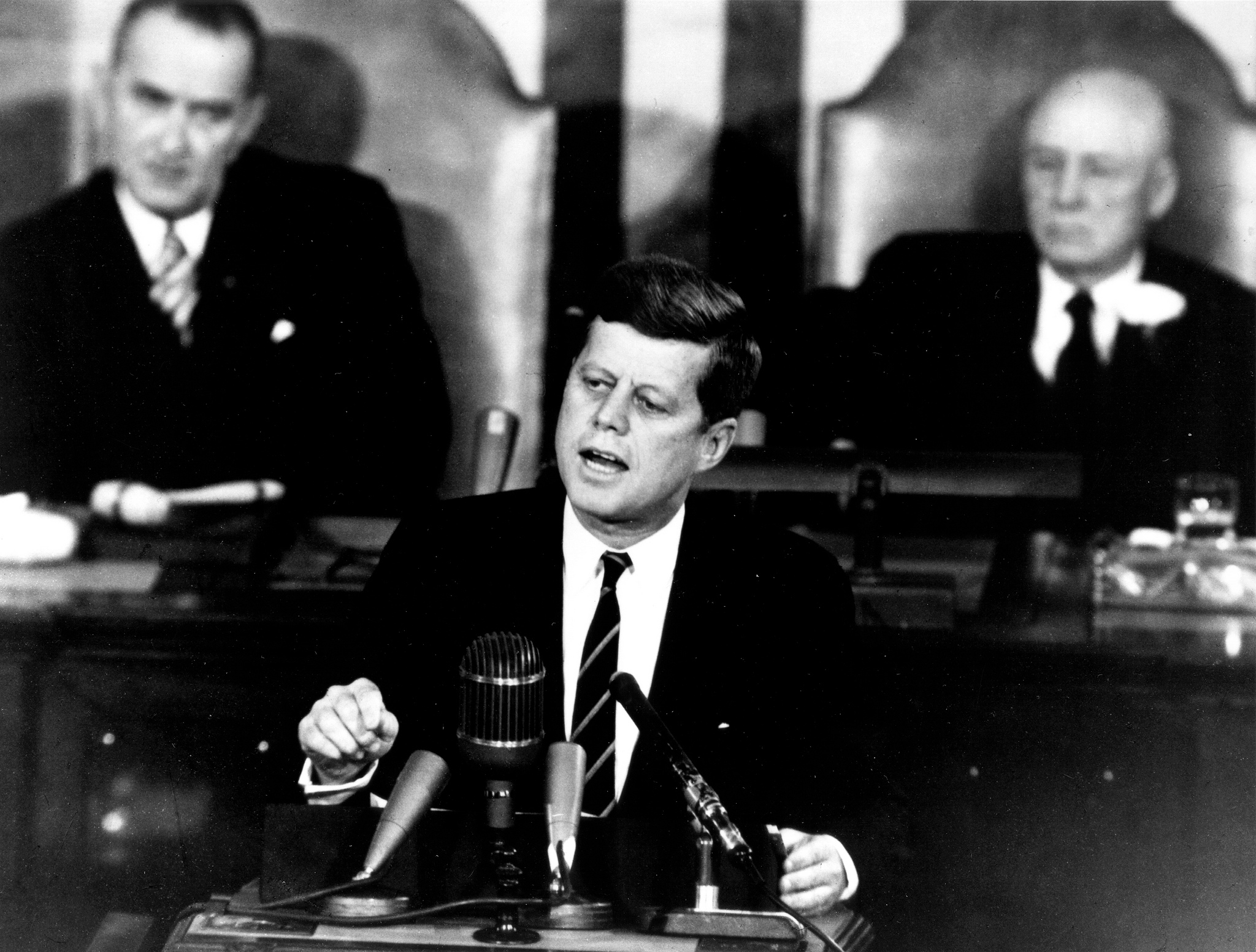 JFK giving speech