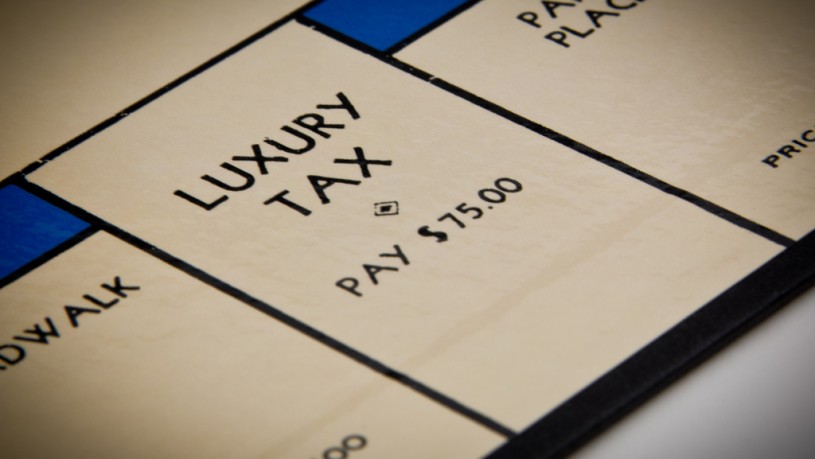 Monopoly board luxury tax space