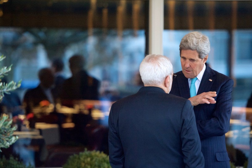 U.S. Secretary of State John Kerry with Iranian Foreign Minister Mohammad Javad Zarif (U.S. Department of State / Flickr)