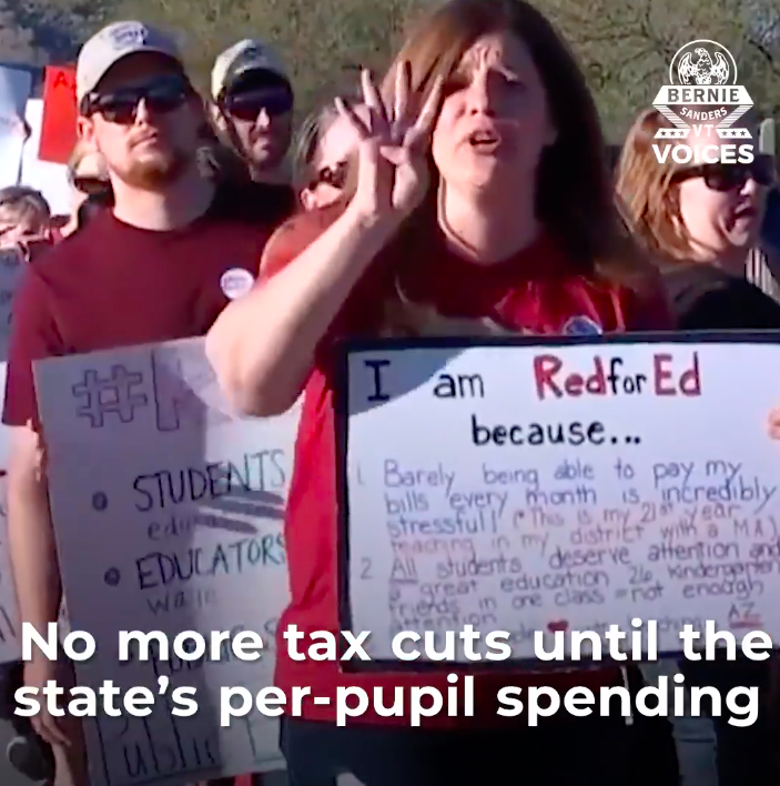 Arizona Teachers Show Link Between Tax Cuts and Underfunded Schools