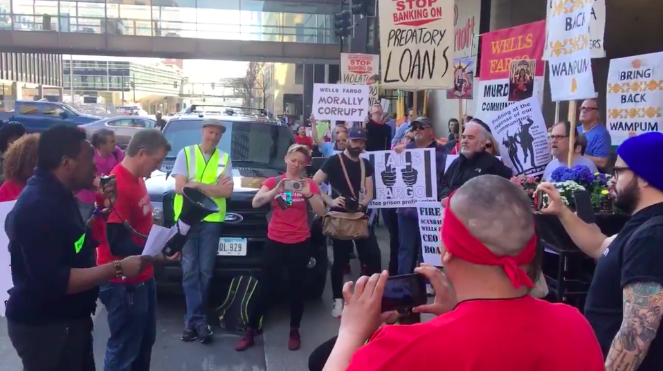 Demonstrators Disrupt Wells Fargo Shareholder Meeting