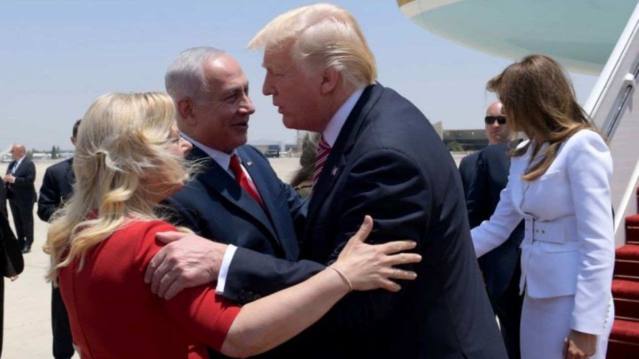 Donald Trump meets Benjamin Netanyahu in Israel