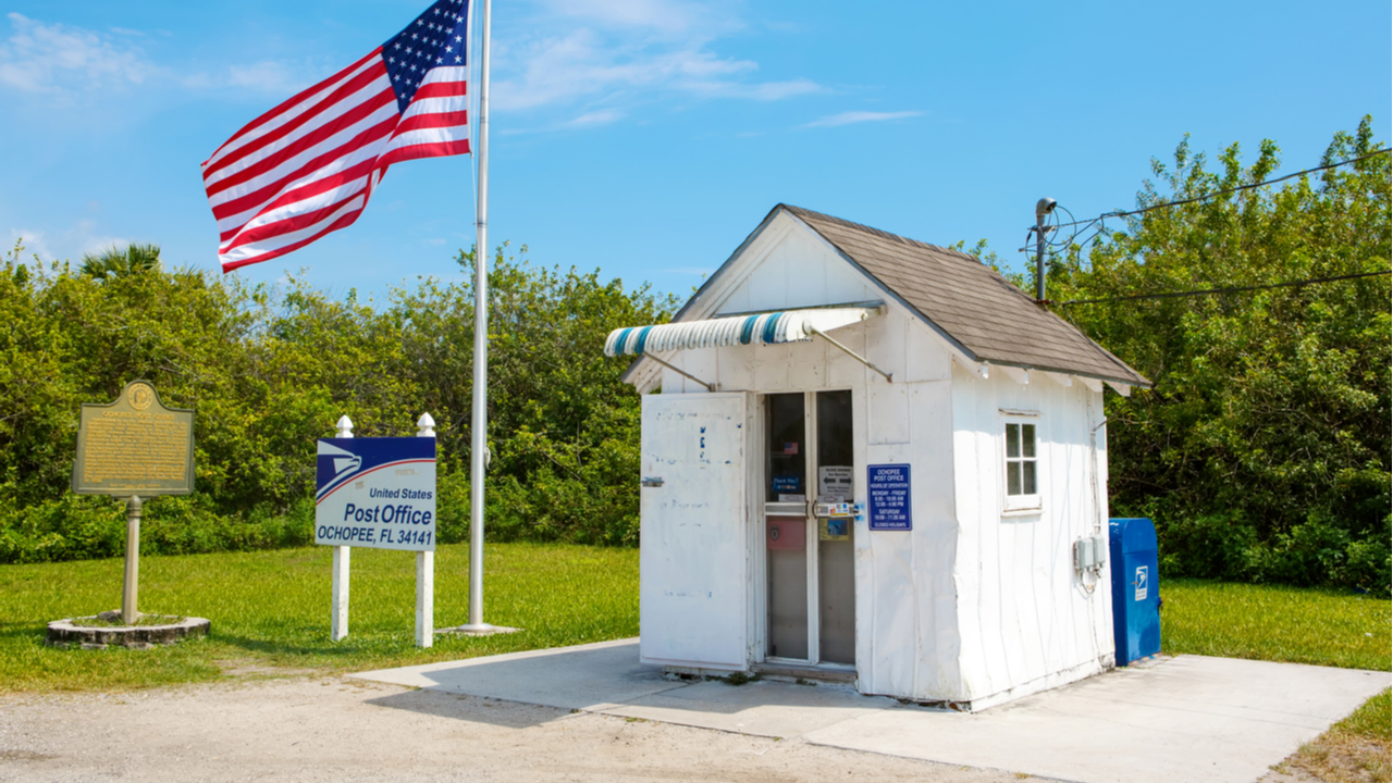 The smallest Post Office in the United States.