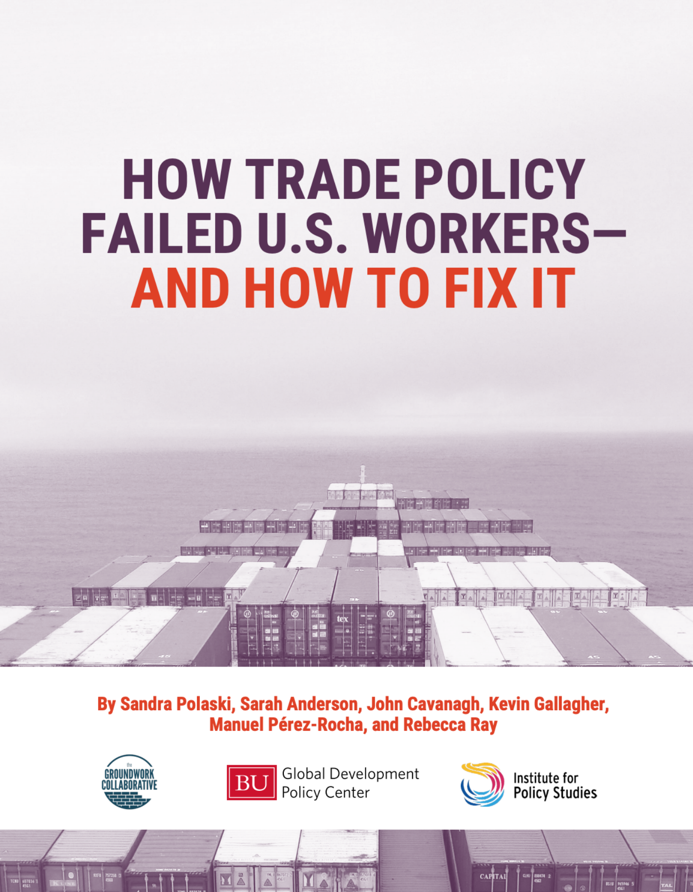 REPORT COVER - HOW TRADE POLICY FAILED U.S. WORKERS— AND HOW TO FIX IT
