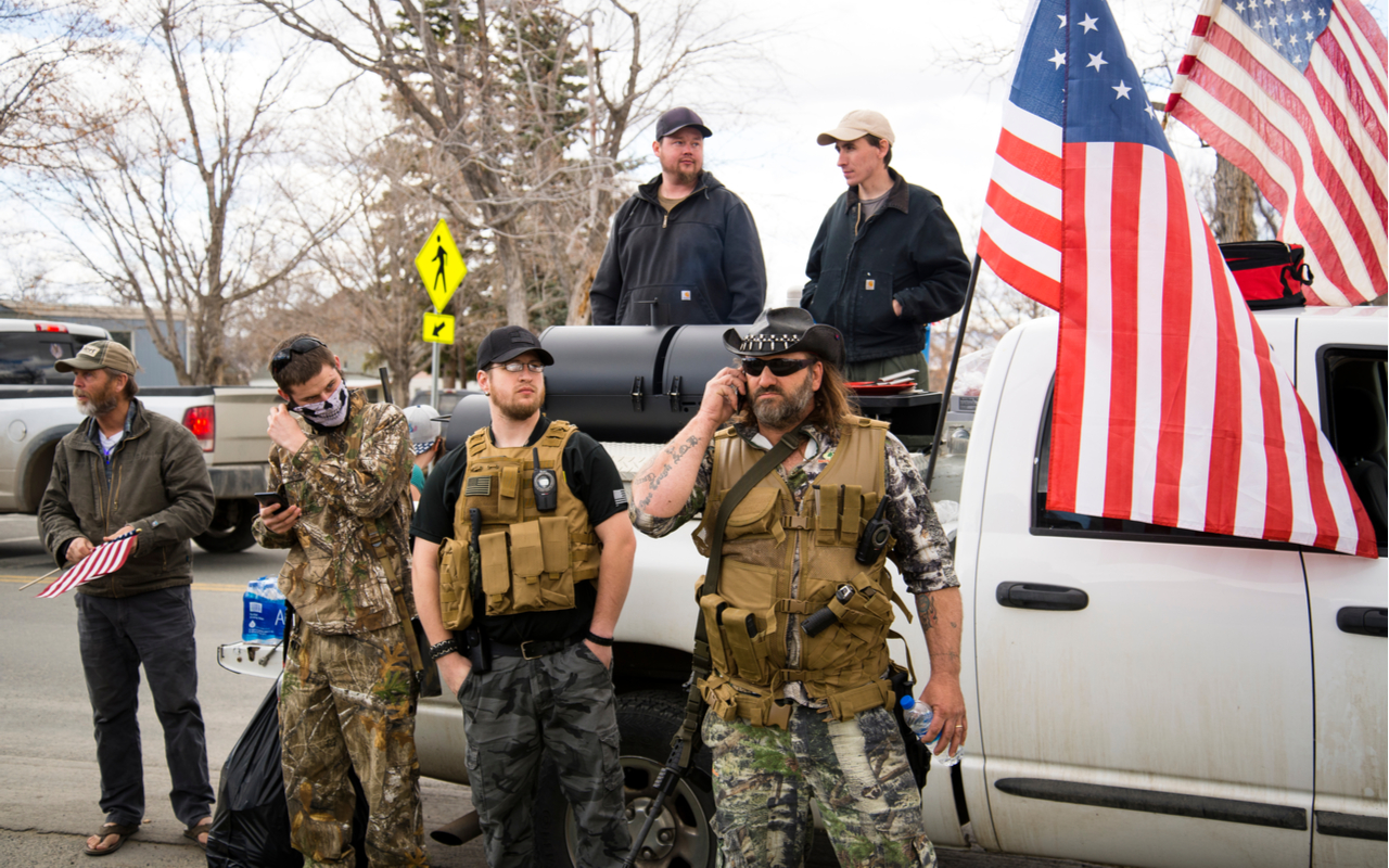 Yellowstone militia members protest government shutdown in April 2020