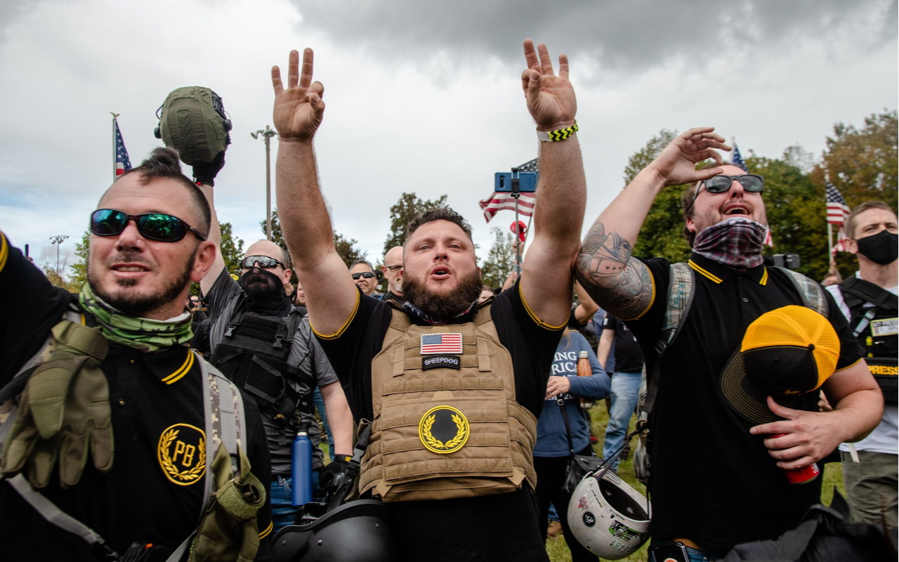 The Proud Boys is a far-right, neo-fascist and male-only political organization (Shutterstock)