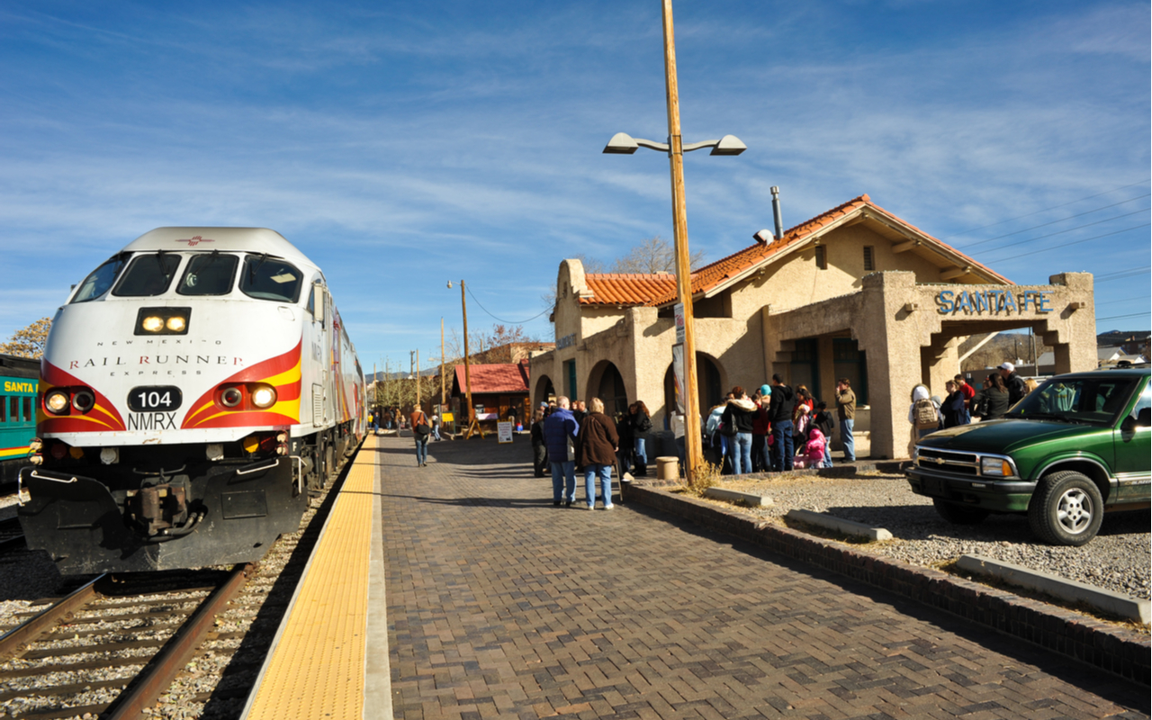 public transit rail train in santa fe new mexico