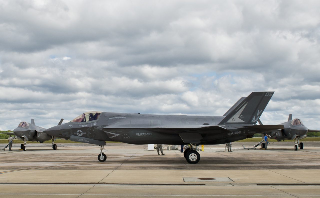 F-35 fighter jet to depict president joe biden's increased pentagon budget and militarism