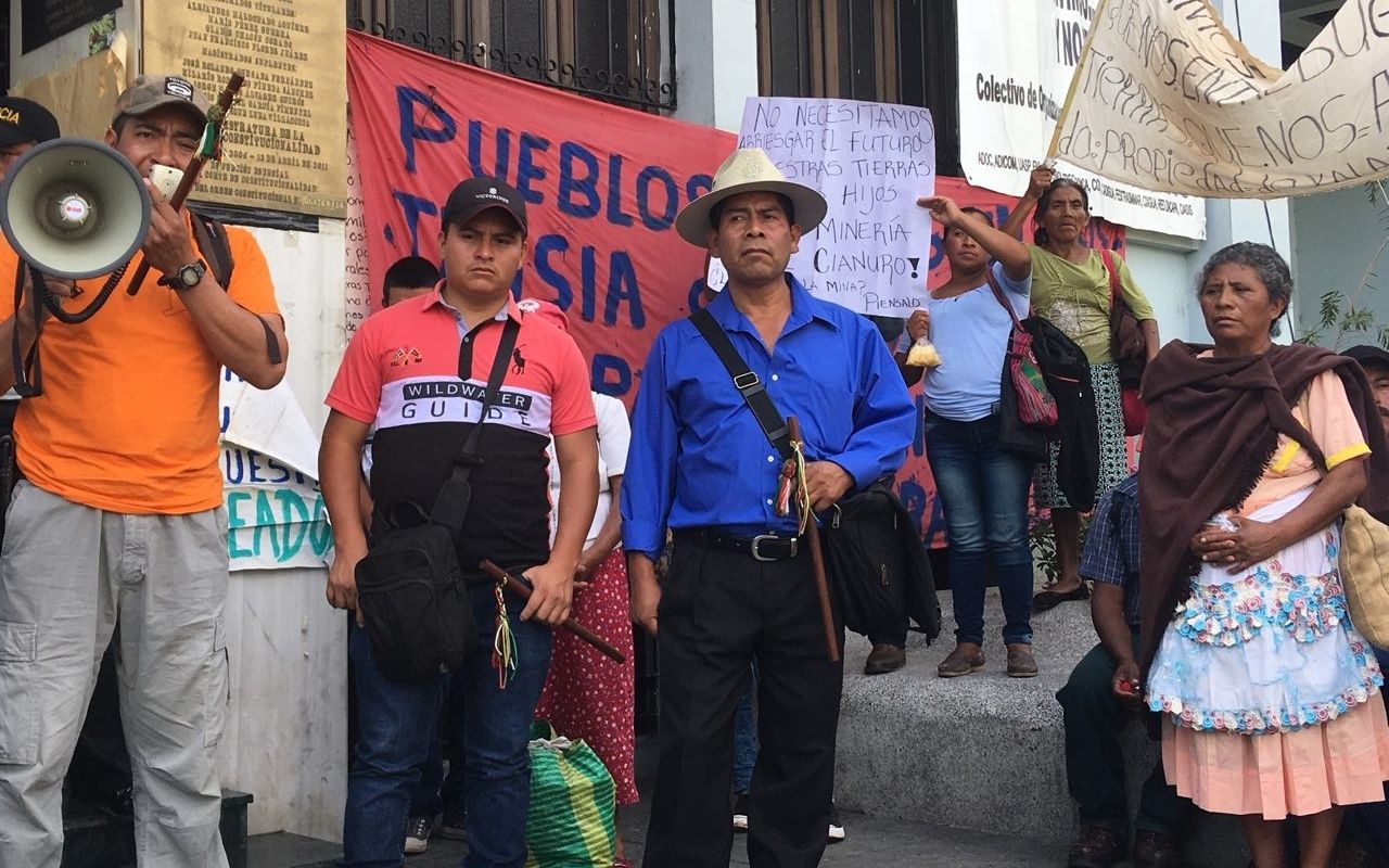 Protest of Tahoe Resources' Escobar silver mine outside the Constitutional Court of Guatemala