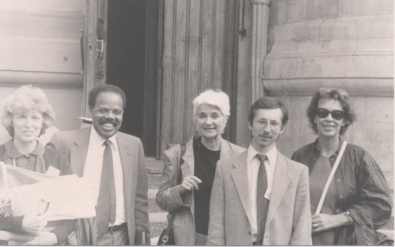 Sissy Farenthold (center) on an Institute for Policy Studies delegation to Moscow in 1984 to discuss disarmament. Donald McHenry, former U.S. Ambassador to the UN, is second from left.