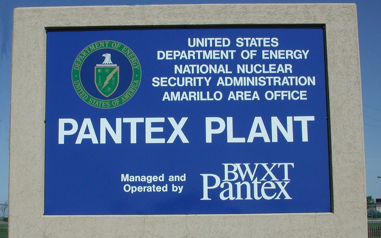The East Gate to the Department of Energy’s Pantext Plant.