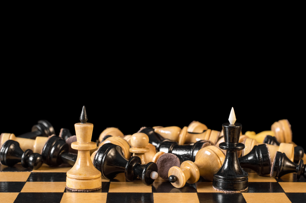chess pieces illustrating a stalemate