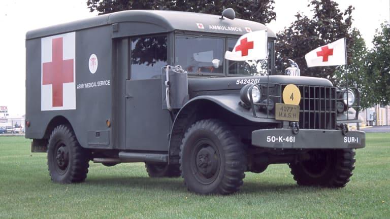 A US Army ambulance