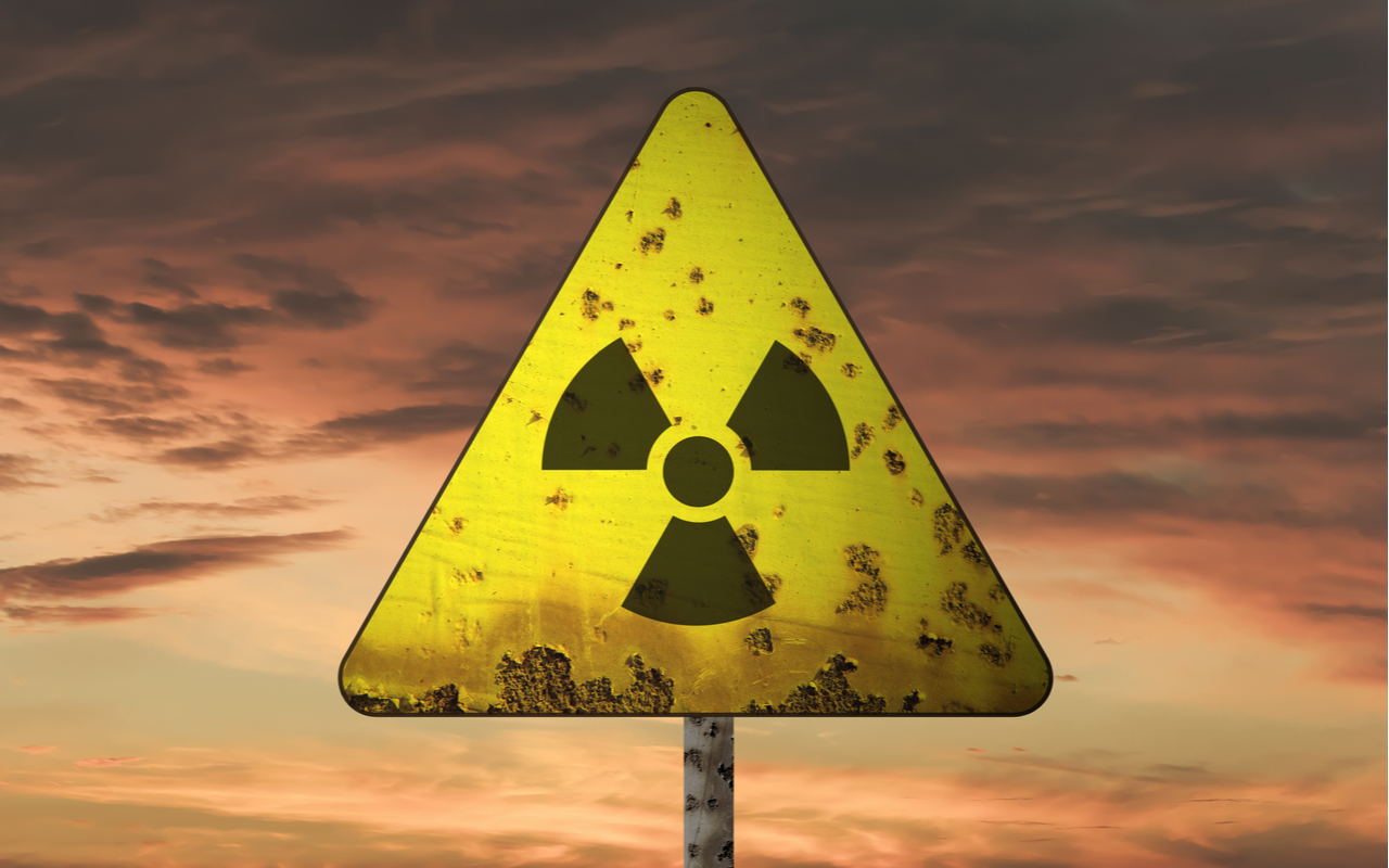 radioactivity sign as a result of nuclear explosions