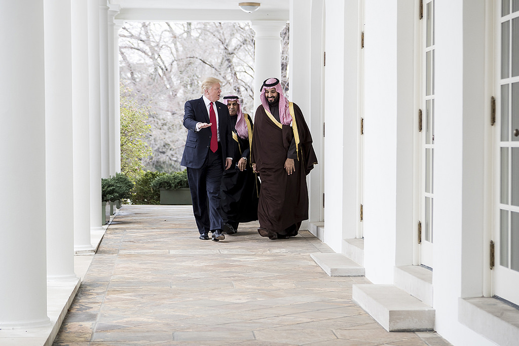 Saudi Crown Prince Mohammed Bin Salman with former President Donald Trump