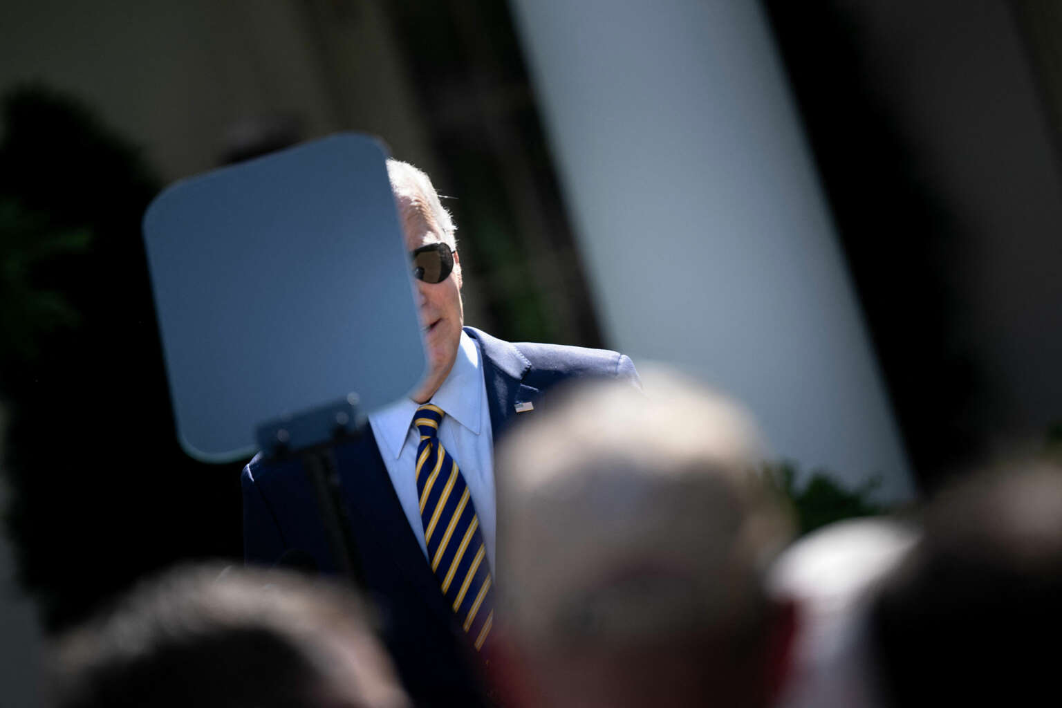 President Joe Biden announces plans to curb planet-warming emissions from the nation's power stations, as part of the efforts to combat climate change, in the Rose Garden of the White House in Washington, D.C., on May 11, 2023.